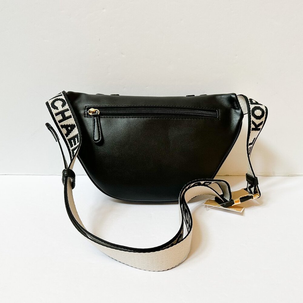 Michael Kors Erin XS Waist Pack Crossbody Fanny Pack Bag MK Graphic Beige Black - Picture 3 of 12